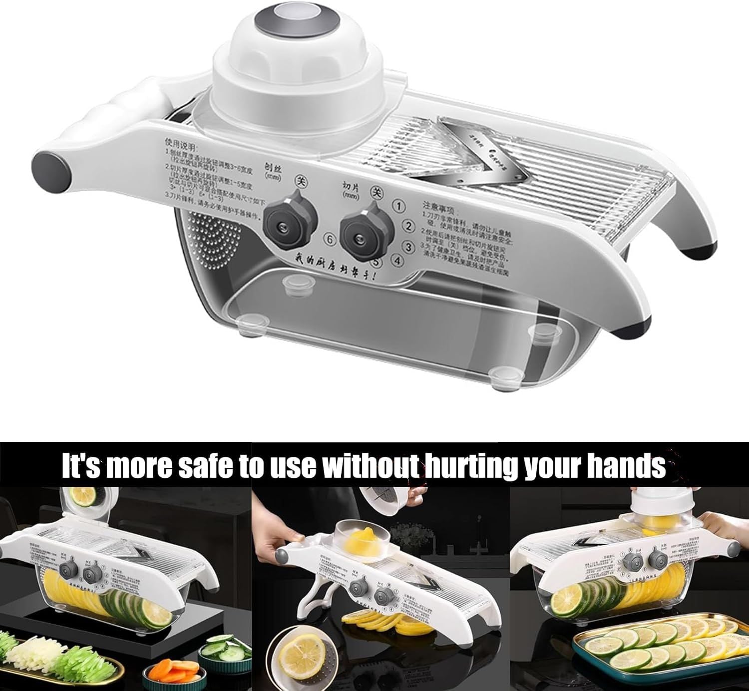 Lemon Slicer Fruit Potato Choppers Vegetable Grater With Basket Fruit Potato Choppers