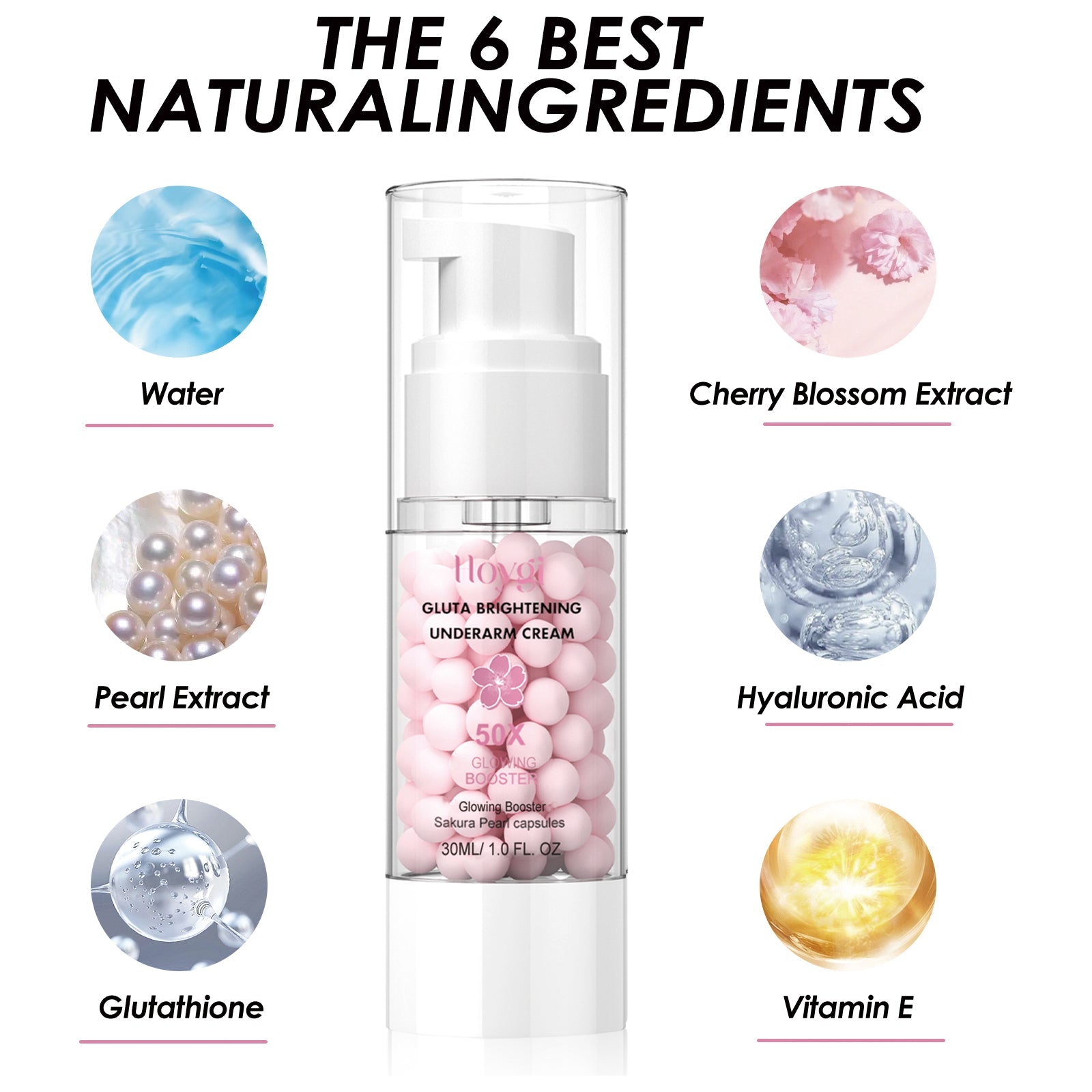 Brightening Skin Underarm Cream, Dark Spot Remover, Moisturizing, Natural Glow ,30ml