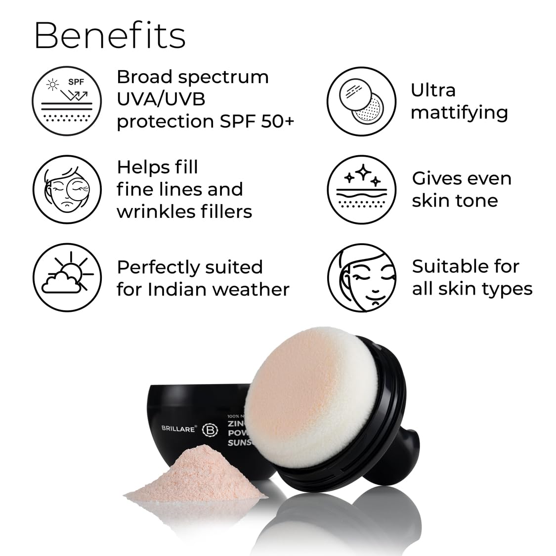Brillaire Zinc Powder Sunscreen 4 Gm