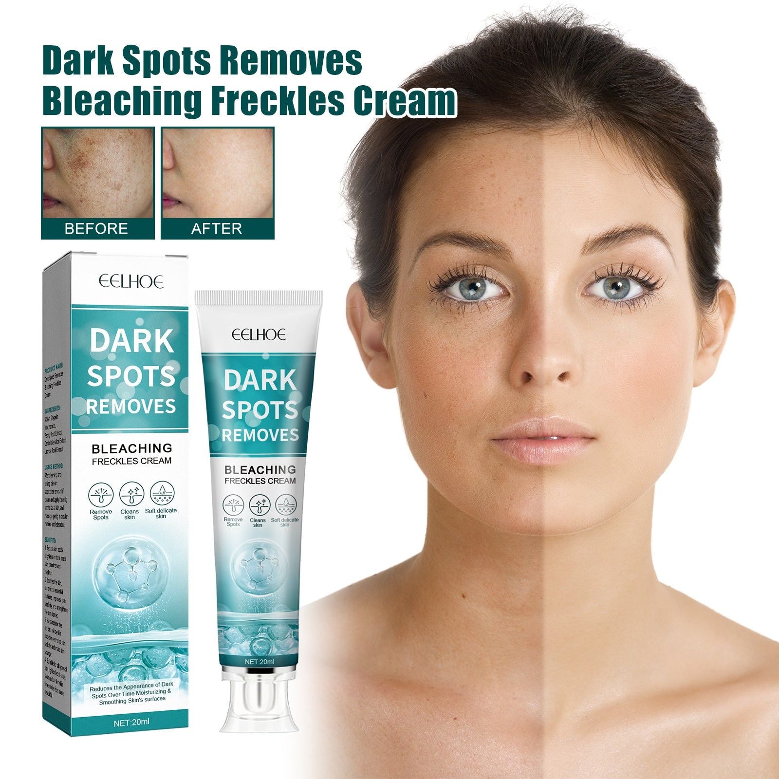 Brightening Spot Cream, Hydrates, Rejuvenates, Dilutes Dark Spots, Acne Treatment, Skin Whitening, Moisturizing, Anti-Aging ,20ml