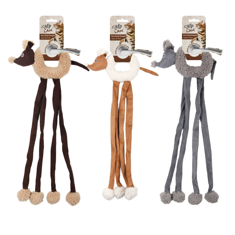 All For Paws Lambswool Cuddle Door Knob Dangler Assorted - 6 pcs/pk
