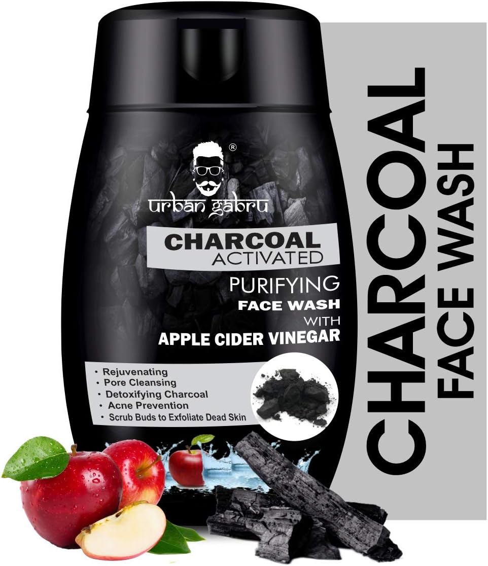 Urban Gabru Activated Charcoal Face Wash for Men 120 gm