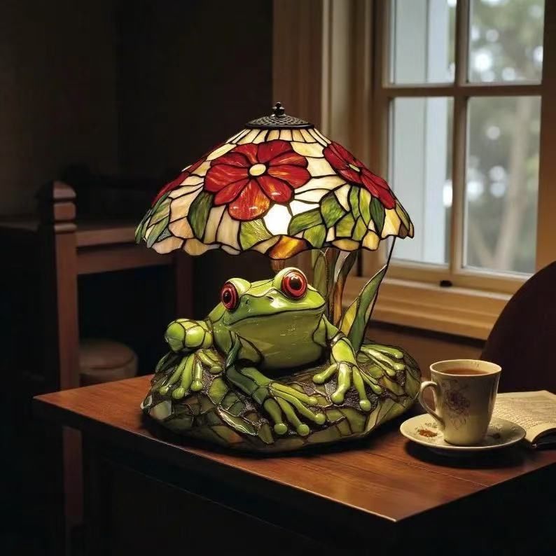 Frog Flower LED Table Lamp USB Night Light