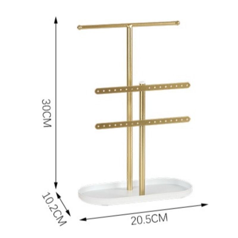 Jewelry Display Stand Jewelry Organizer 3 Tiered Decor Portable Tray