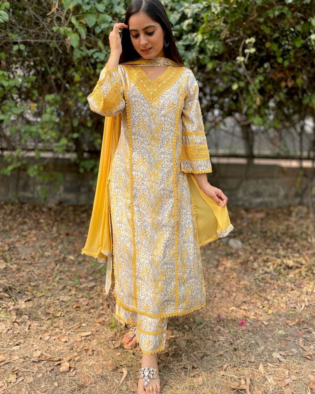 Fab Zone Designer Party Wear Look Top Plazzo & Dupatta Set