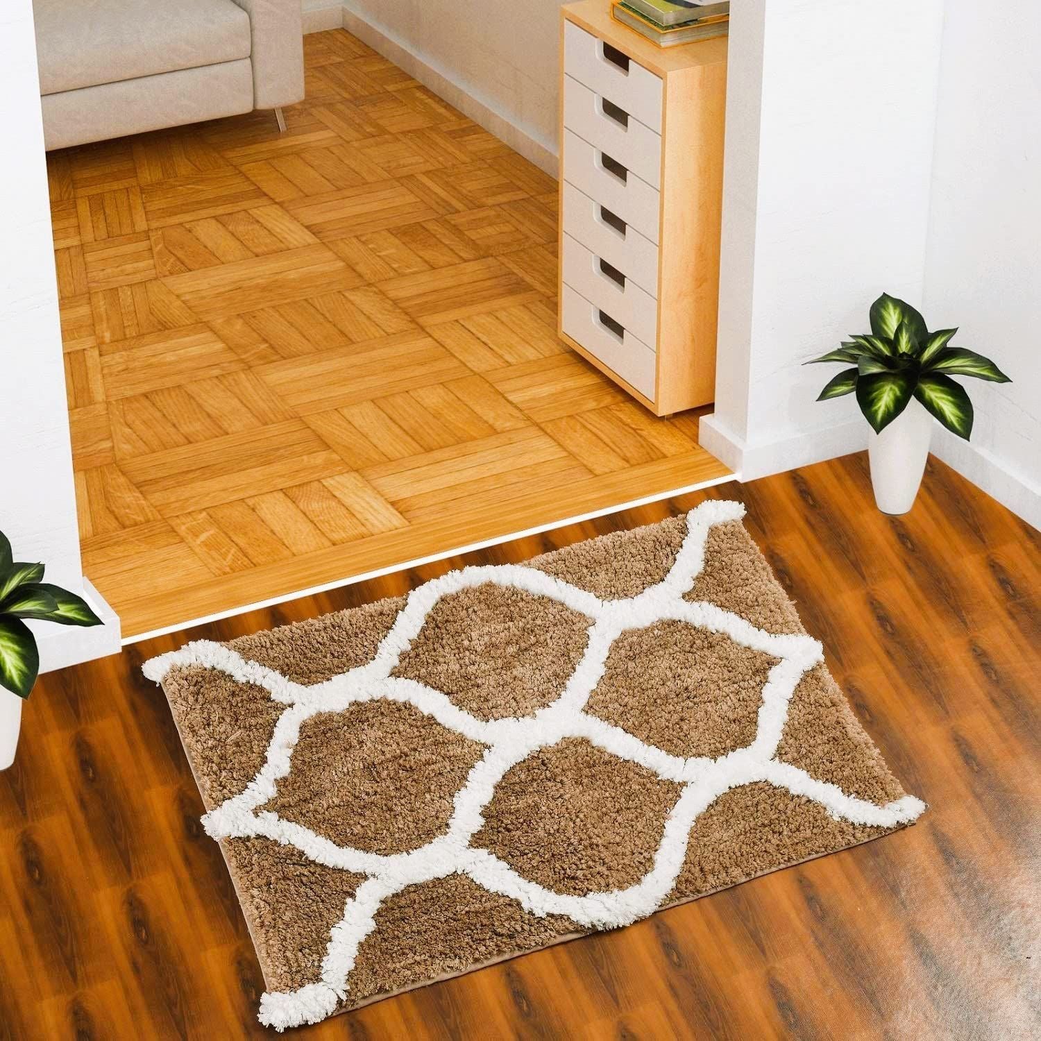 AIESY® Modern Home Microfiber Anti Slip haggy Bath Mat