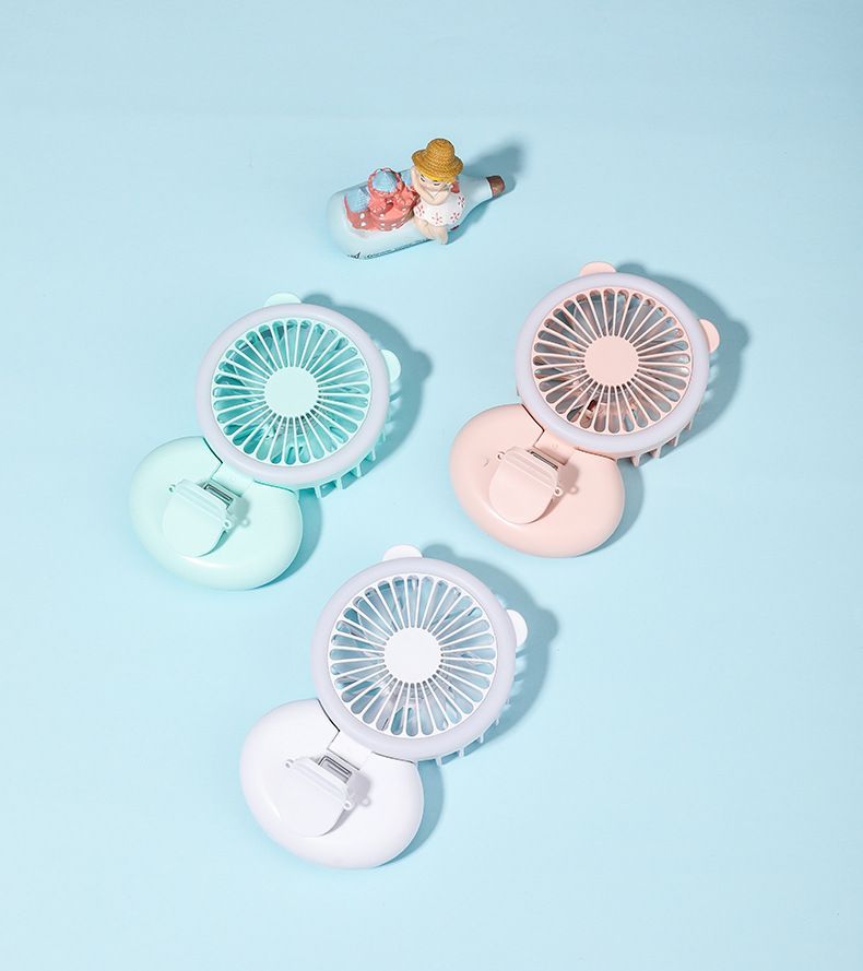 Mini Fan Portable Rechargeable Multifunction Fan Handheld Selfie Light