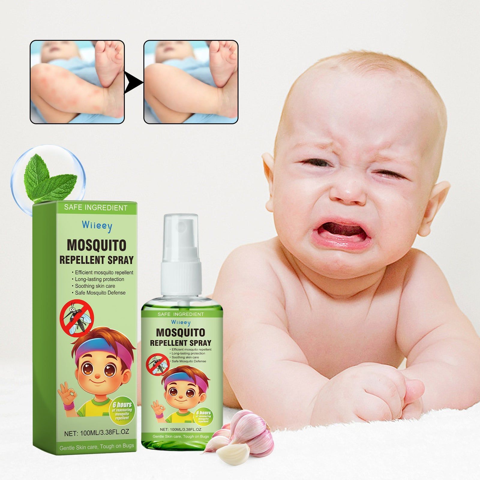 Children's Mosquito Repellent Spray, Summer Cooling, Safe Mosquito Bite Prevention ,100ml
