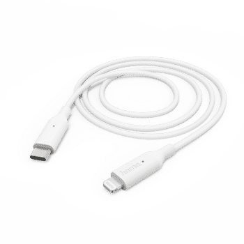 Hama Charging/Data Cable, USB Type-C to Lightning, 1 m, white
