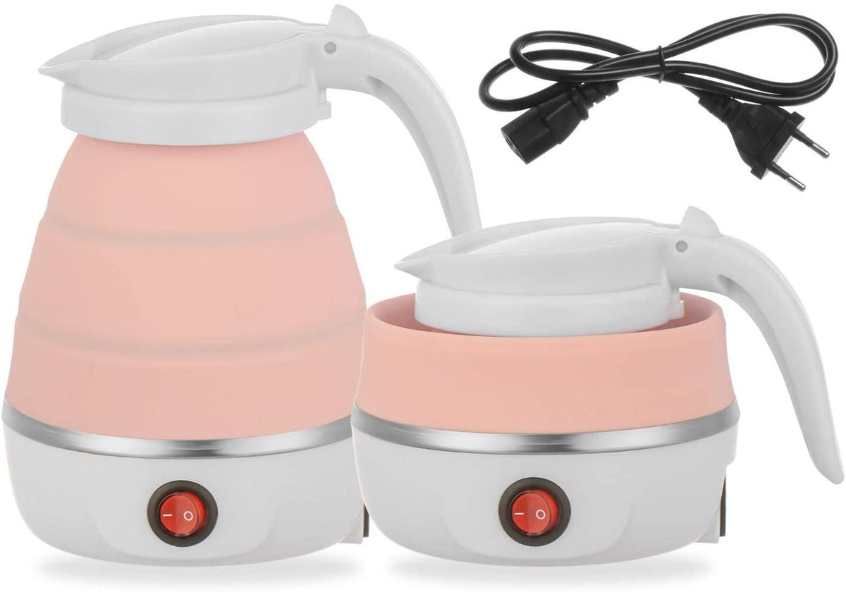 Folding Travel Kettle 600ml Electric Silicone Water Bottle Portable Heating Fast Kettle