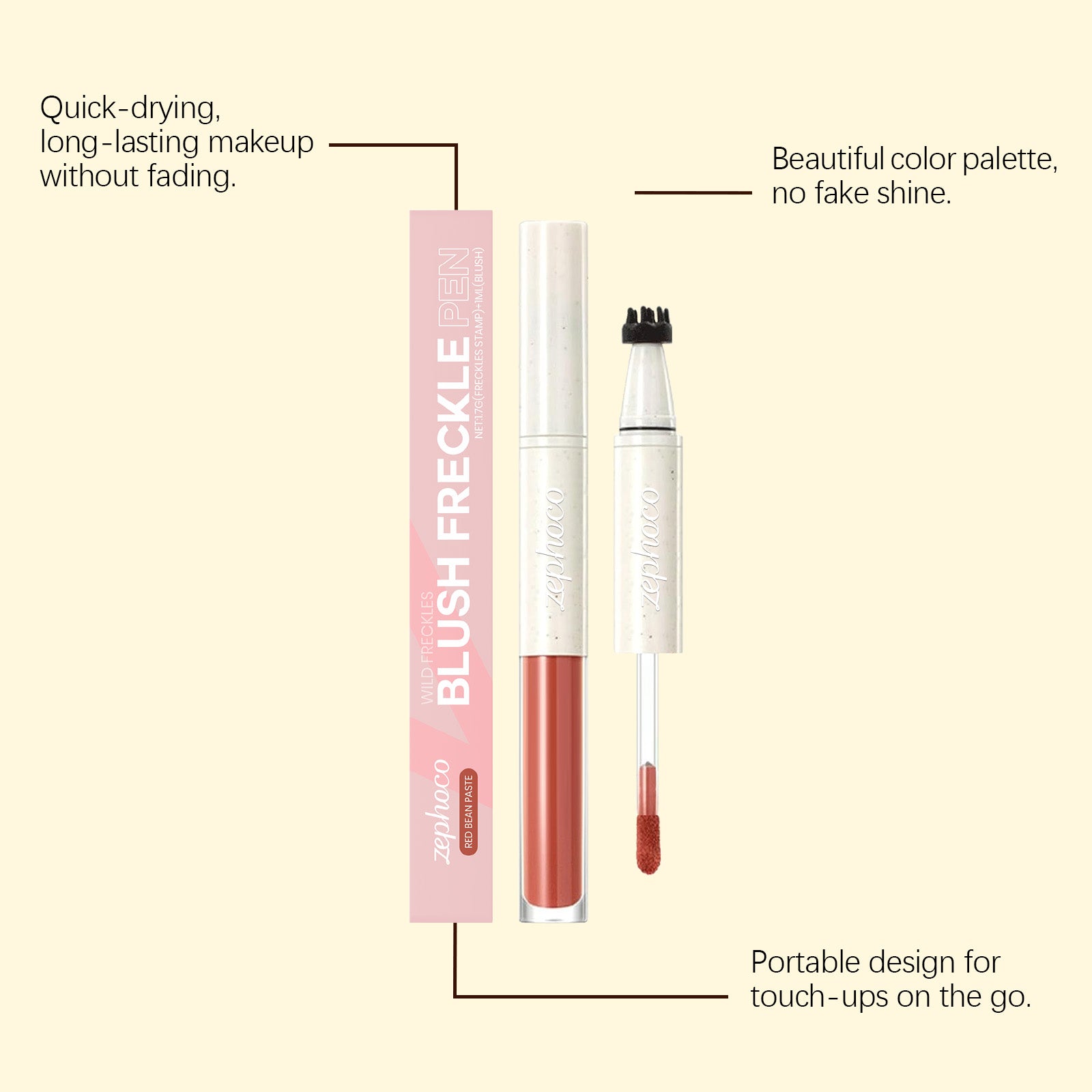 2-in-1 Liquid Blush & Freckle Stamp, Natural Beauty, Brightening Makeup ,1.7g