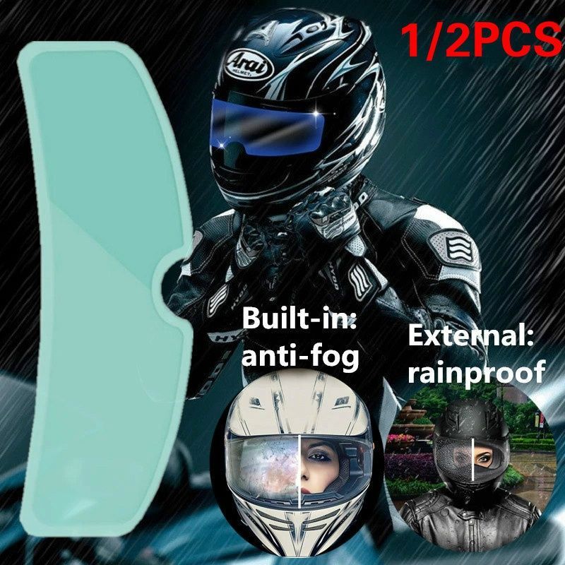 2 Pack Rainproof Aniti Fog Visor Helmet Film Universal Motorcycle Helmet Lens Patch Screen