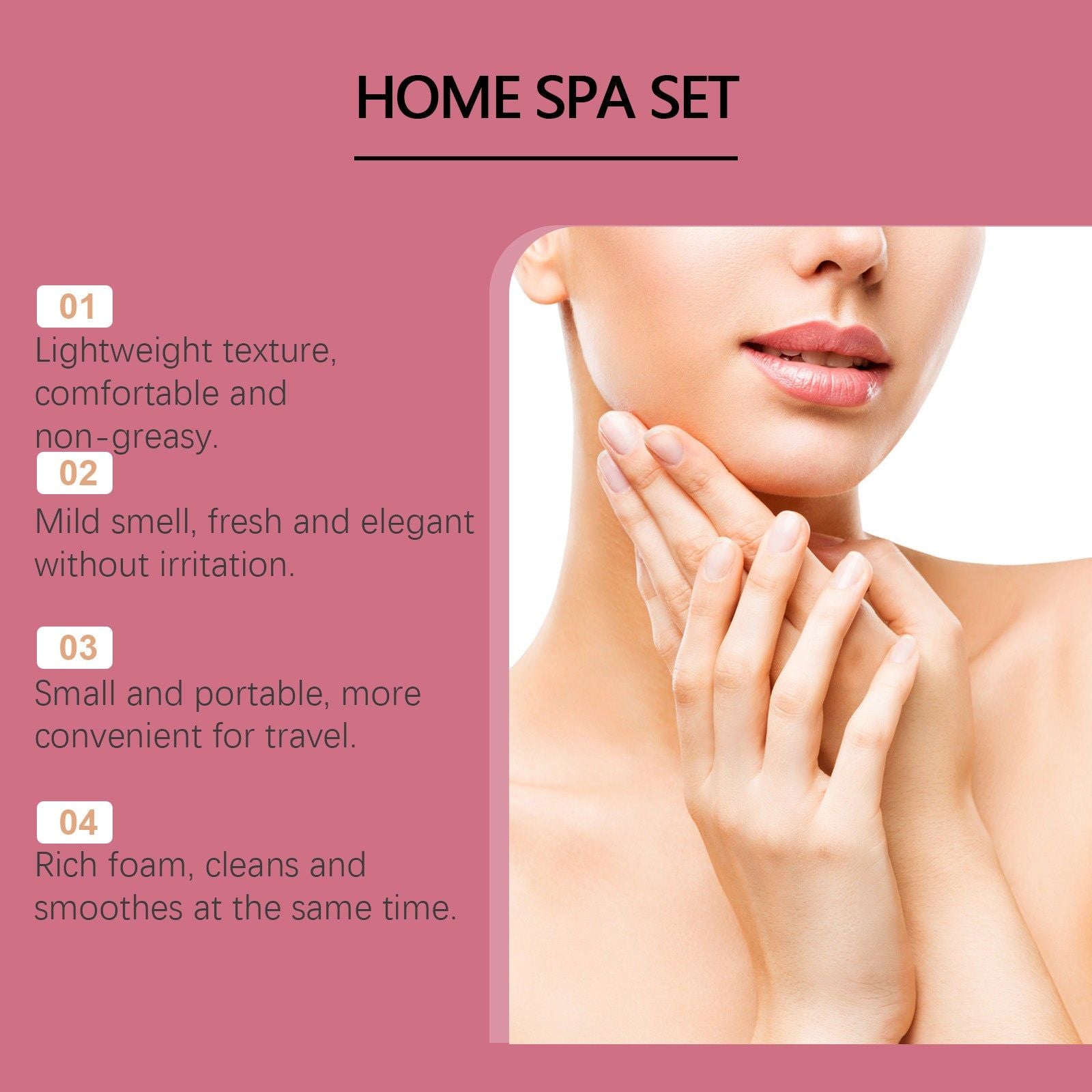 4-Piece Skincare Set Travel Kit, Hydrating, Nourishing, Moisturizing, All-in-One ,1set