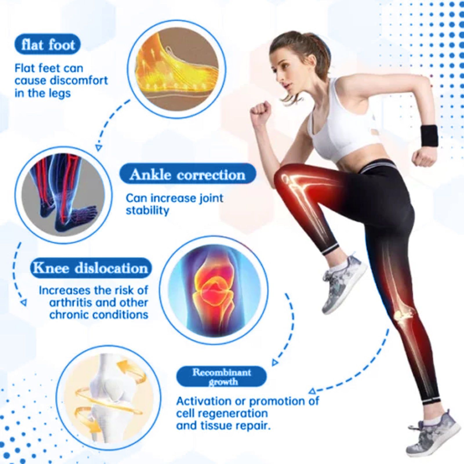 Boost Your Height and Foot Care with Soft Arch Support Insoles, Pain Relief ,1pair