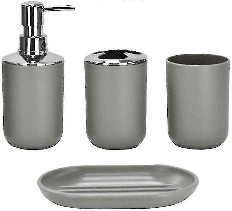 Bathroom Accessory Set For Bath, Set Of 4 Bathroom Accessories, Bath Kit Soap