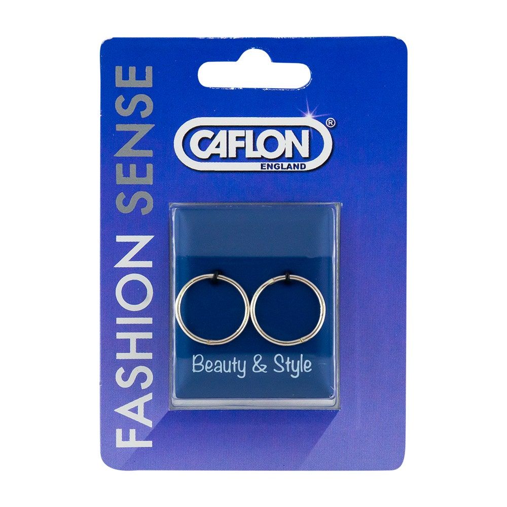 Caflon Fashion Sense White Stainless Hoop Earring, 0.5 Inch