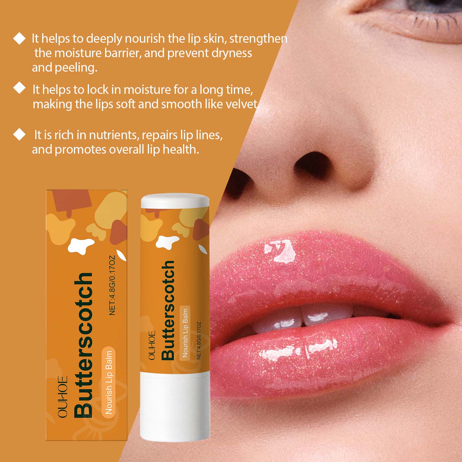 Caramel Milk Lip Balm for Smooth Soft Care, Hydrating, Nourishing, Long-lasting Moisture ,4.8g