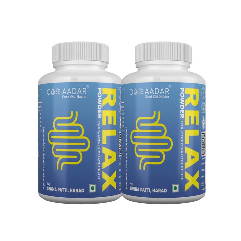 AADAR ReLAX Constipation Relief Ayurvedic Powder for Kabz, Acidity, Bowel and Gastric Issues, 90 GM (Pack of 2)