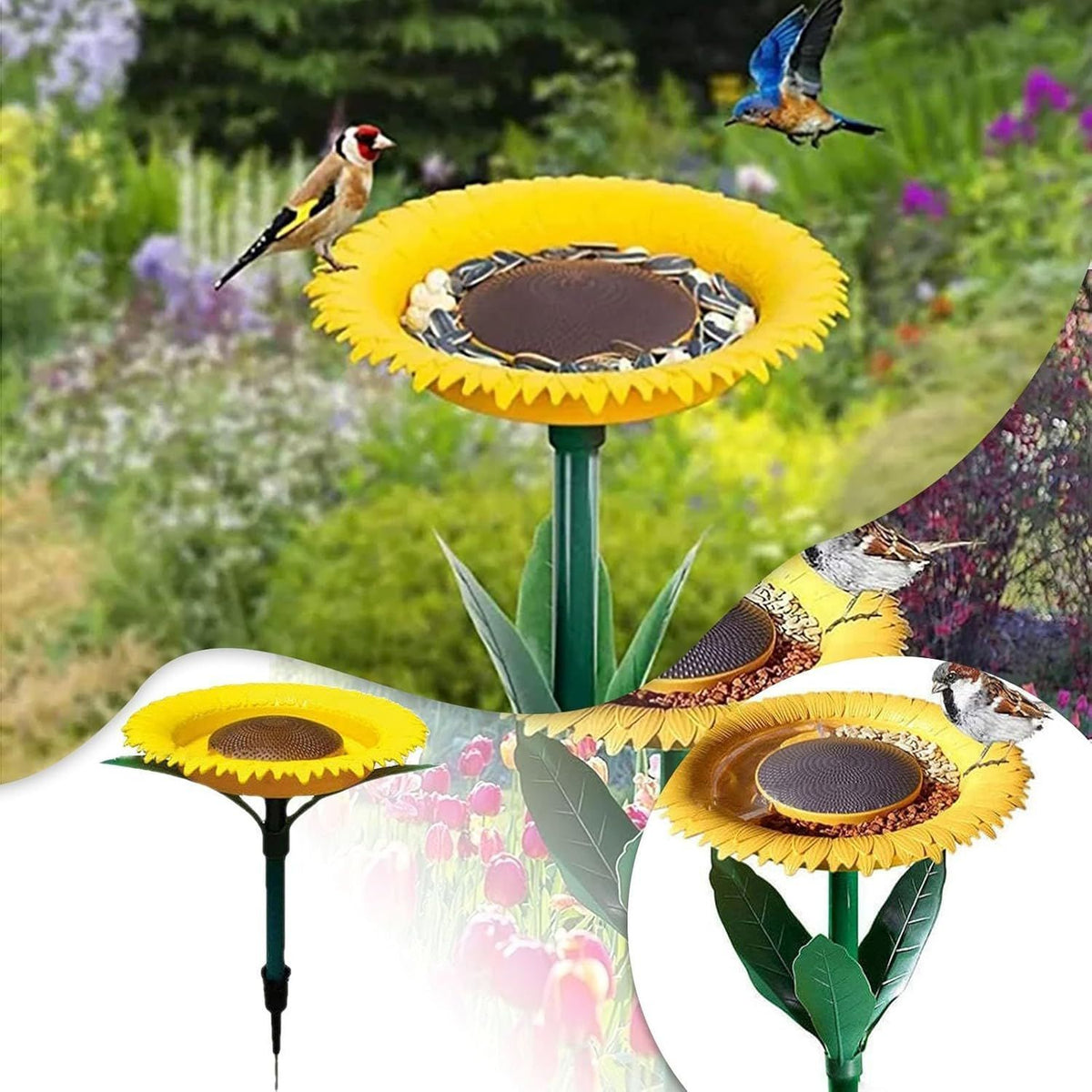 Sunflower Bird Feeder Outdoor Sunflower Bird Feeder Practical Food Feeding Station