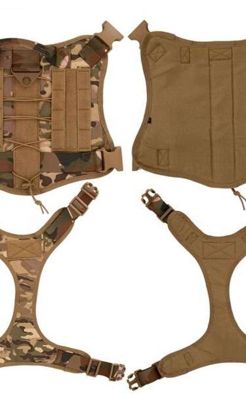 Tactical Dog Harness Nylon Handle Adjustable Training Harness Pet Working Vest
