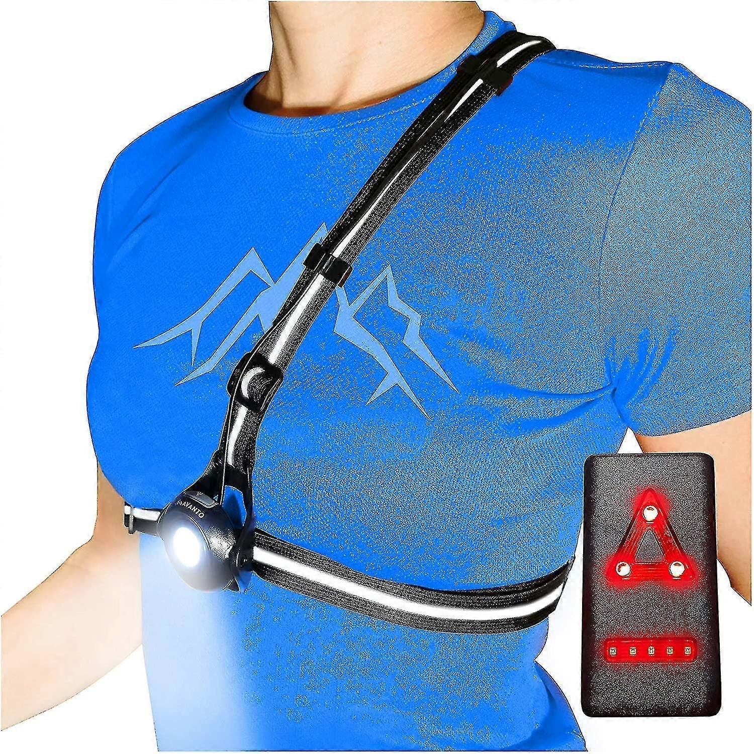 1 Piece Chest Running Light With Adjustable Beam Rechargeable