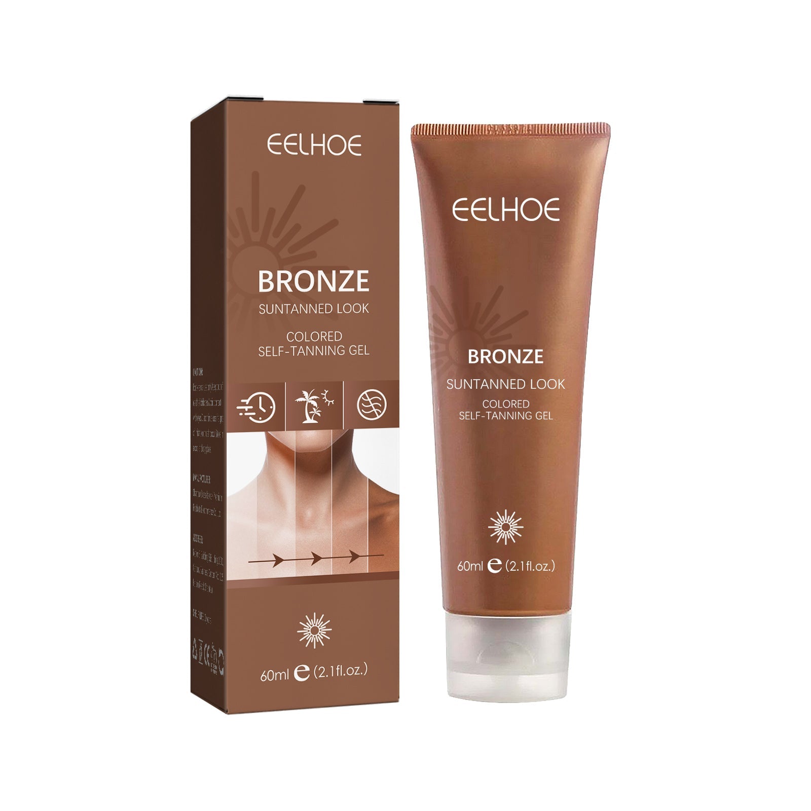 Black Tan Lotion, Help Black, Adjust Skin Tone, Summer Beach, Moisturizing, Natural Sunless Tan ,60ml