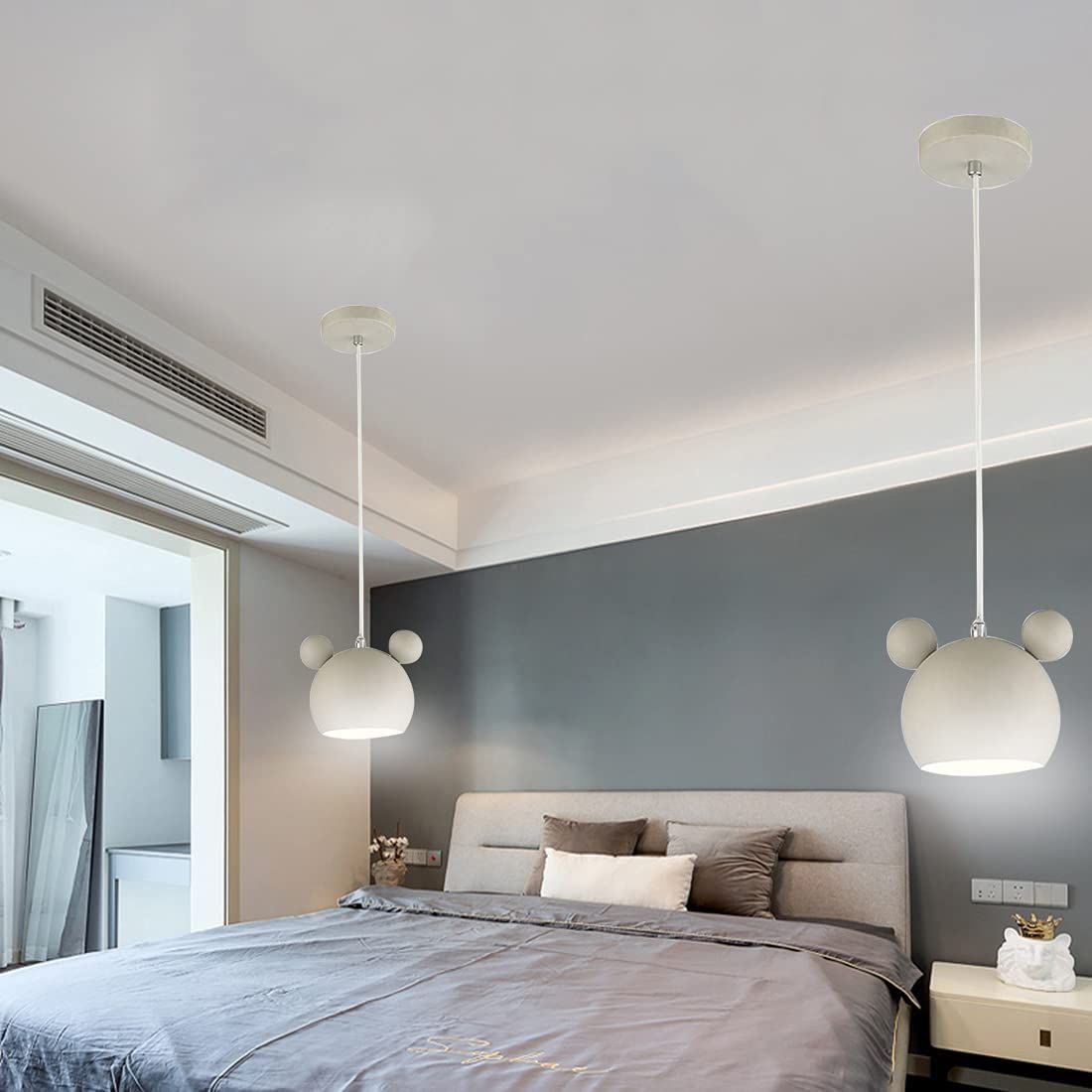 Nordic Pendant Light Mouse Hanging Lamp Dining Table Children's Bedroom Ceiling Lamp