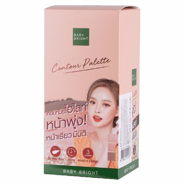 GLOWY PEACH CONTOUR PALETTE 4G X 3COLORS BABY BRIGHT (M)