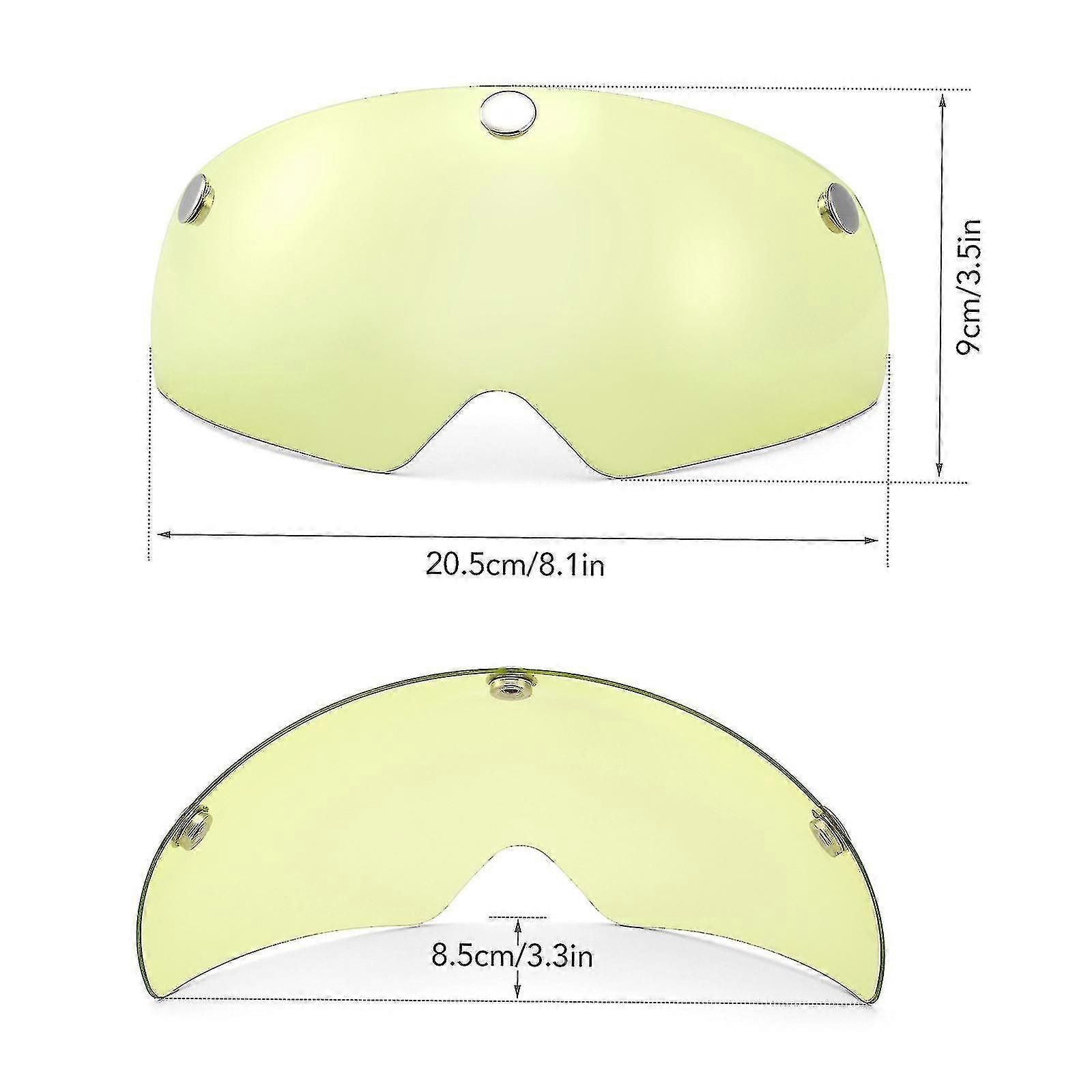 3pcs Detachable Magnetic Visor For Bike Helmet Uv Guard For Men Women