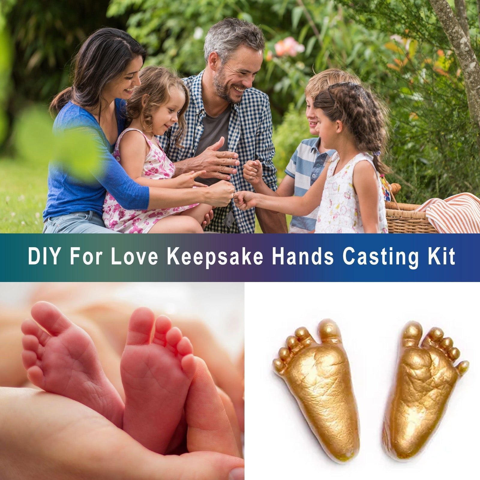 Create Lasting Memories with Hand Model Powder for Couples, DIY Hand Casting Kit ,1set