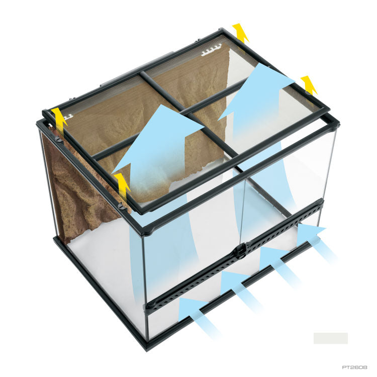 حوض بالوداريوم وتيراريوم الغابات المطيرة المتطور من Exo Terra - متوسط الحجم - 60 × 45 × 90 سم