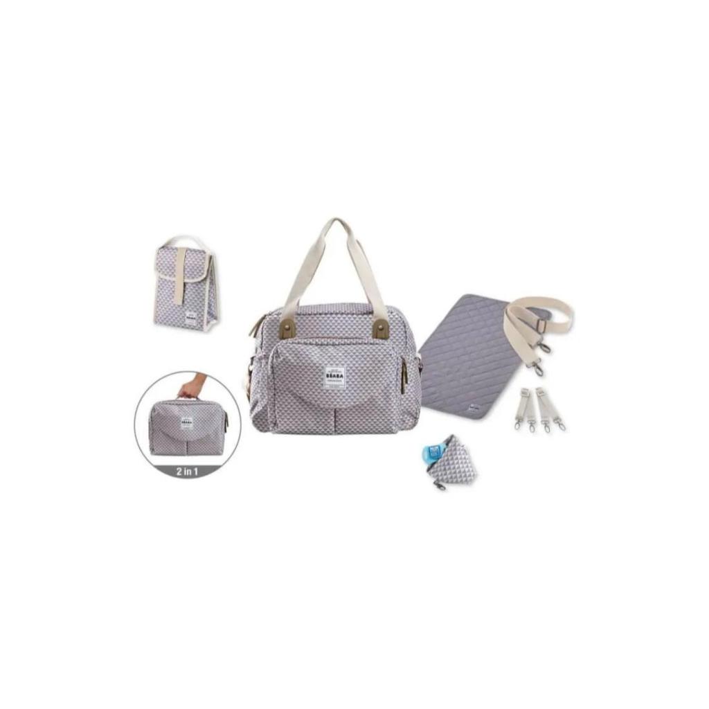 Beaba  GenevaII Changing Bag Play Print Grey Coral