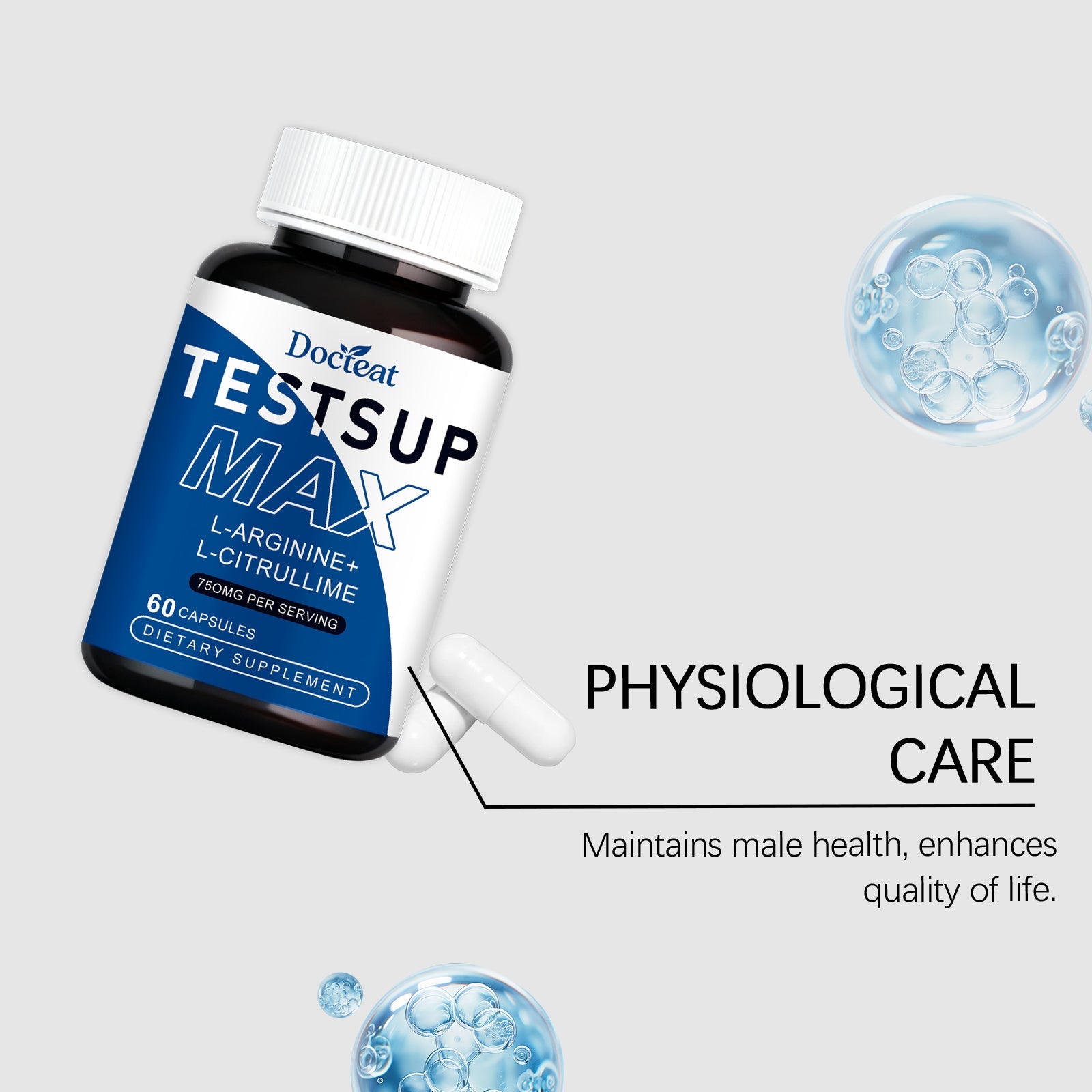 Boost Vitality and Endurance with L-Arginine L-Citrulline Capsules for Body Care ,60 capsules