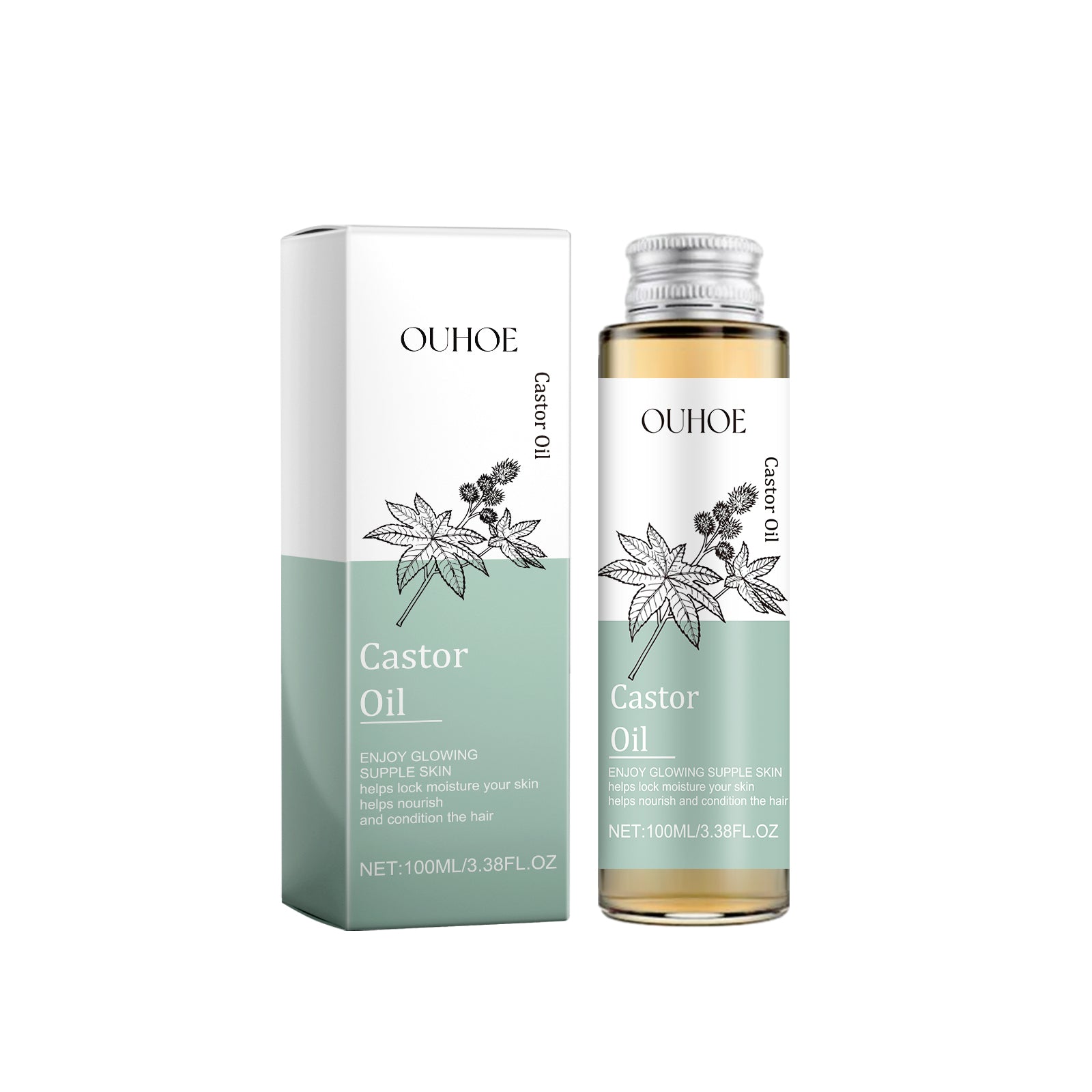 Castor Oil Body Massage Treatment for Skin Brightening, Hair Growth, Moisturizing ,100ml