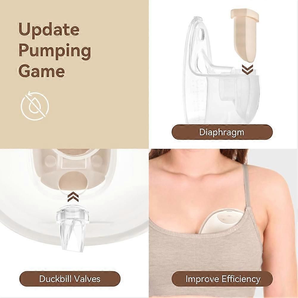 12PCS Duckbill Valves Silicone Diaphragms for Eufy E10/E20/S1/S1 Pro Replacement Parts, Wearable Breast Pump Accessories
