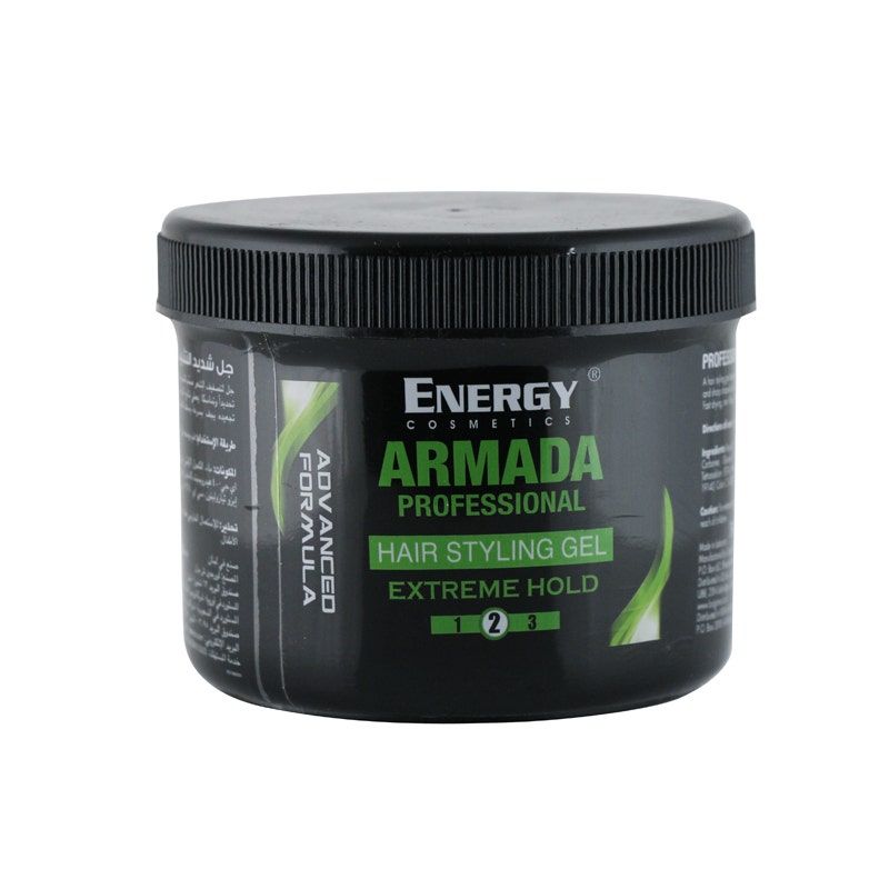 Energy Cosmetics Armada Hair Styling Gel Green Extreme Hold, 500ml