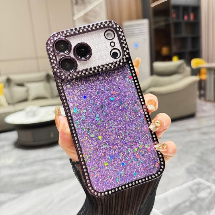 For iPhone 18 Pro Max / iPhone 17 Pro Max Diamond Glitter Sequins TPU Phone Case
