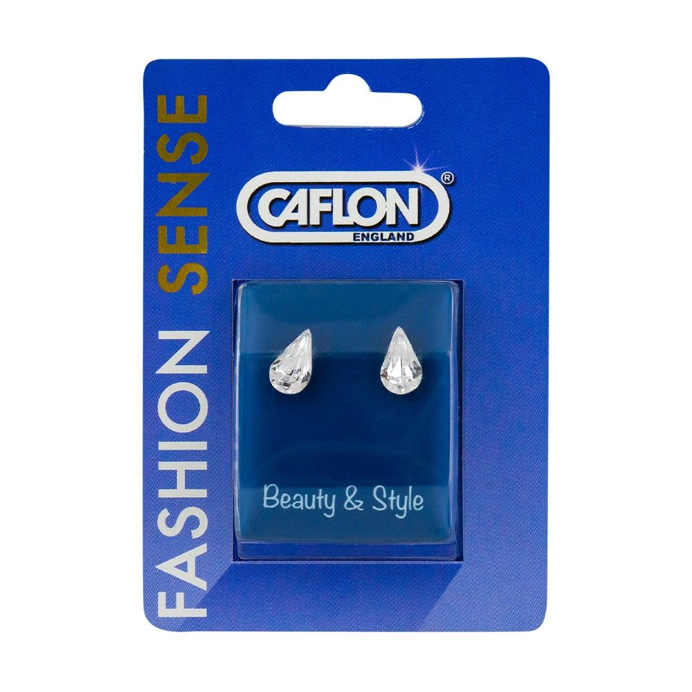Caflon Fashion Sense Gold Plated Crystal Pear Earring, 6mm