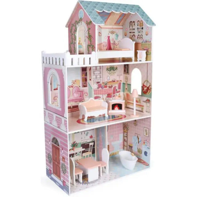 Wooden Leia doll house(10 Acc) 3-5YRS