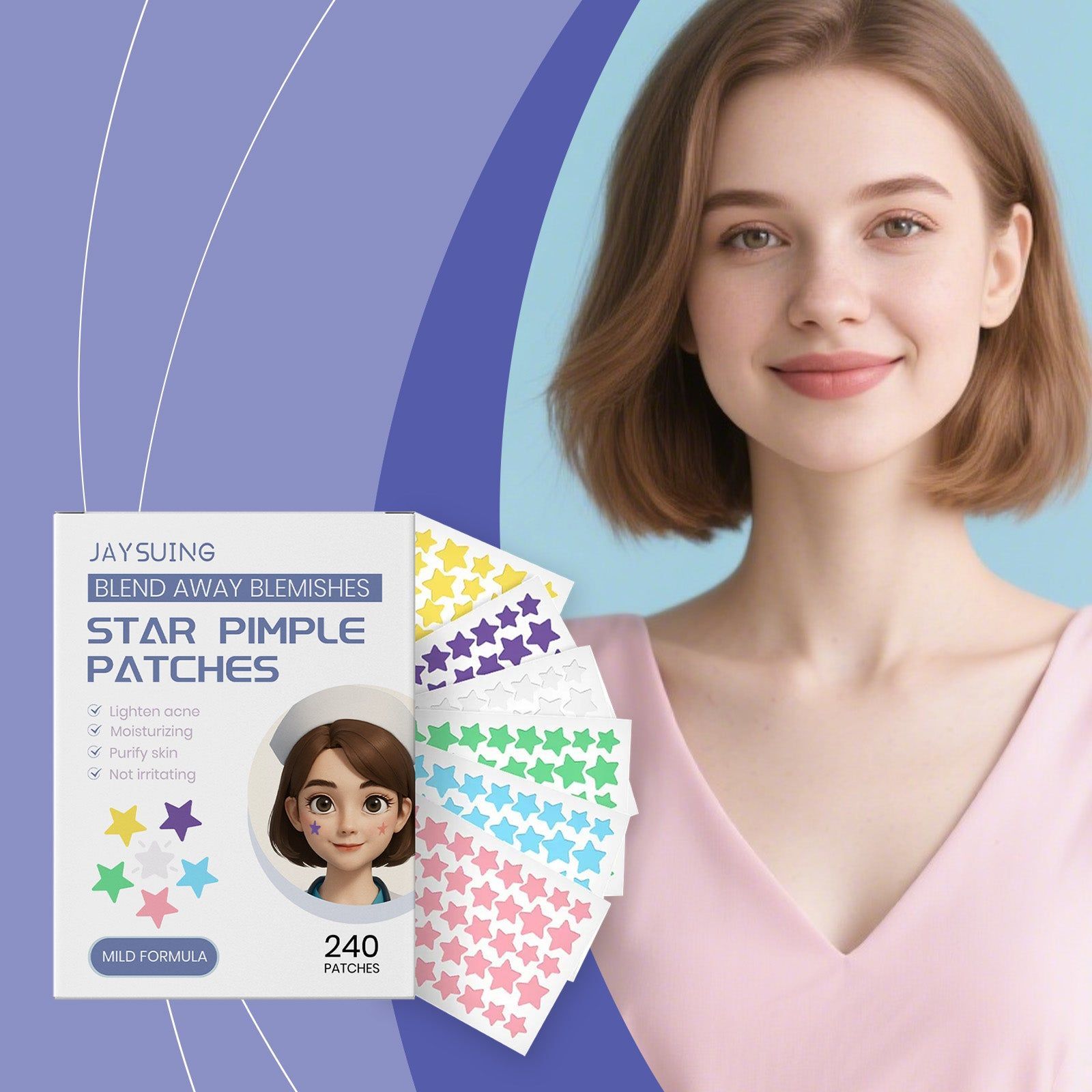 Clear Acne Patch with Salicylic Acid, Breathable & Invisible for Fast Skin Relief ,240pcs