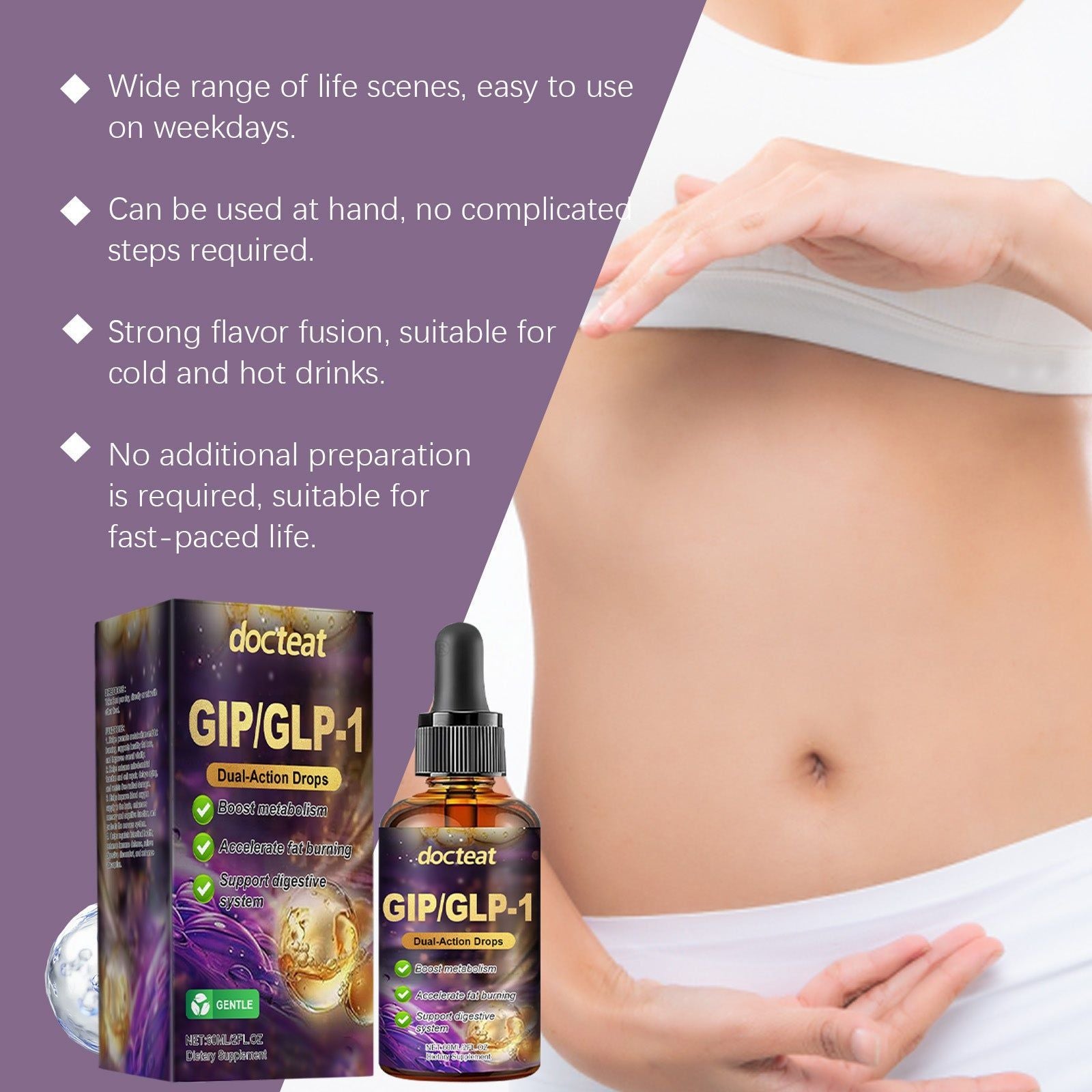 Boost Your Body Care with GLP-1 Drops, Supports Digestive Balance, Relieves Discomfort ,60ml