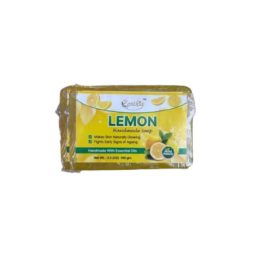 Trustmeds Handmade Lemon Herbal Soap with Vitamin C Tulsi & Neem