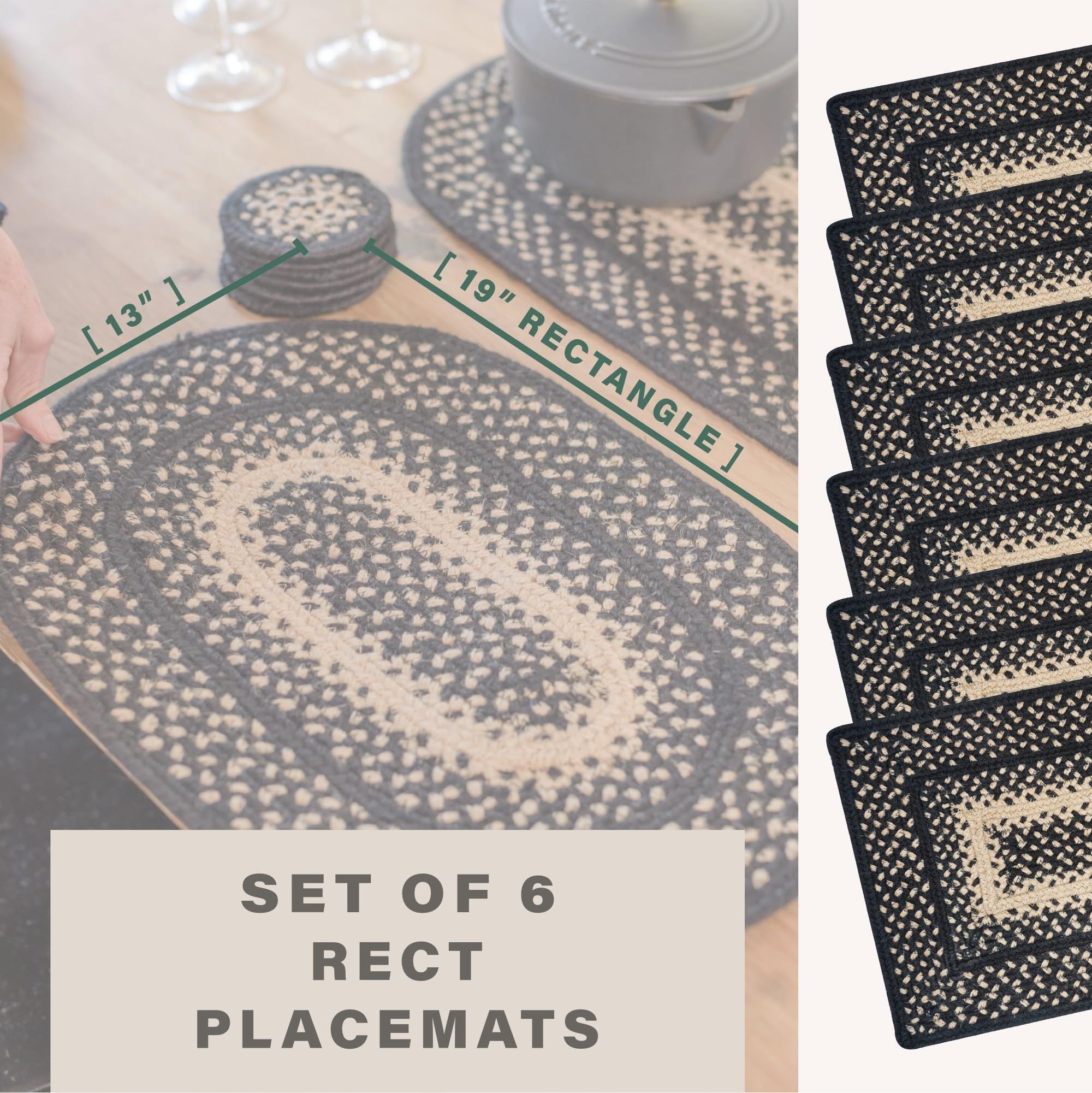 Jute Manchester Primitive Braided Placemats