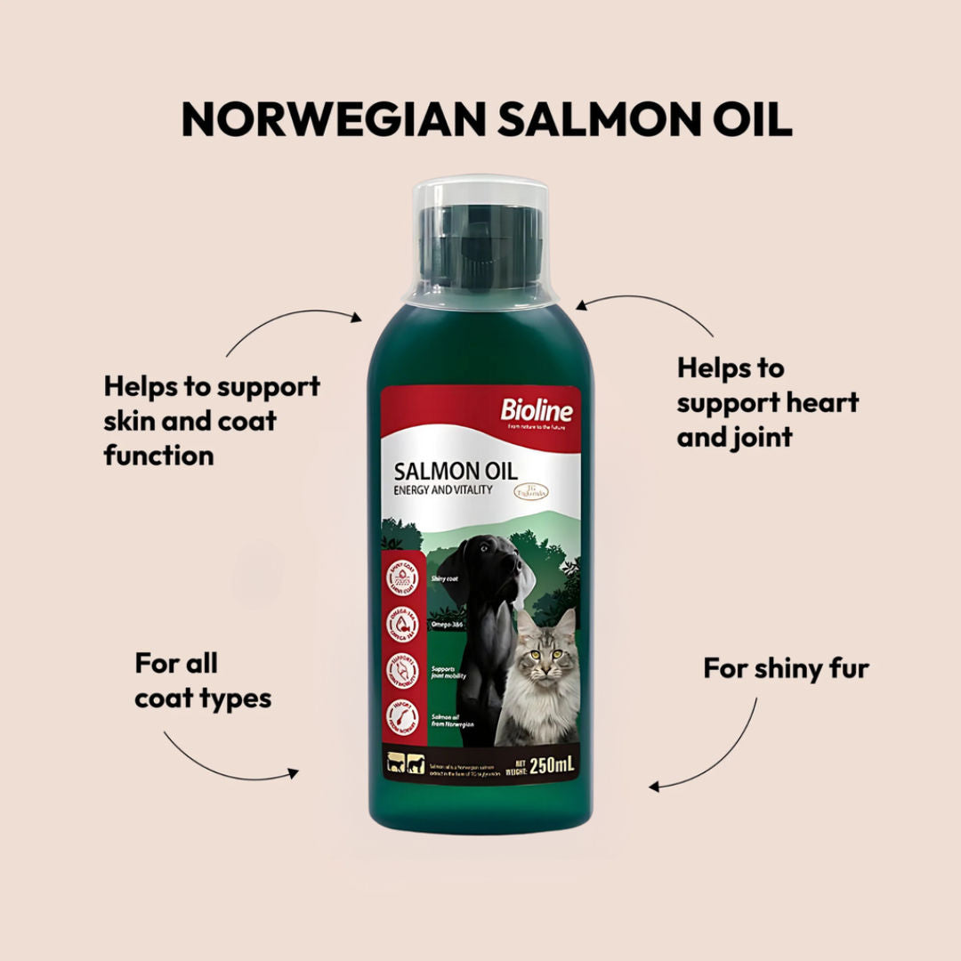 Bioline Norwegian Salmon Oil Energy And Vitality Dog And Cat, 250ml