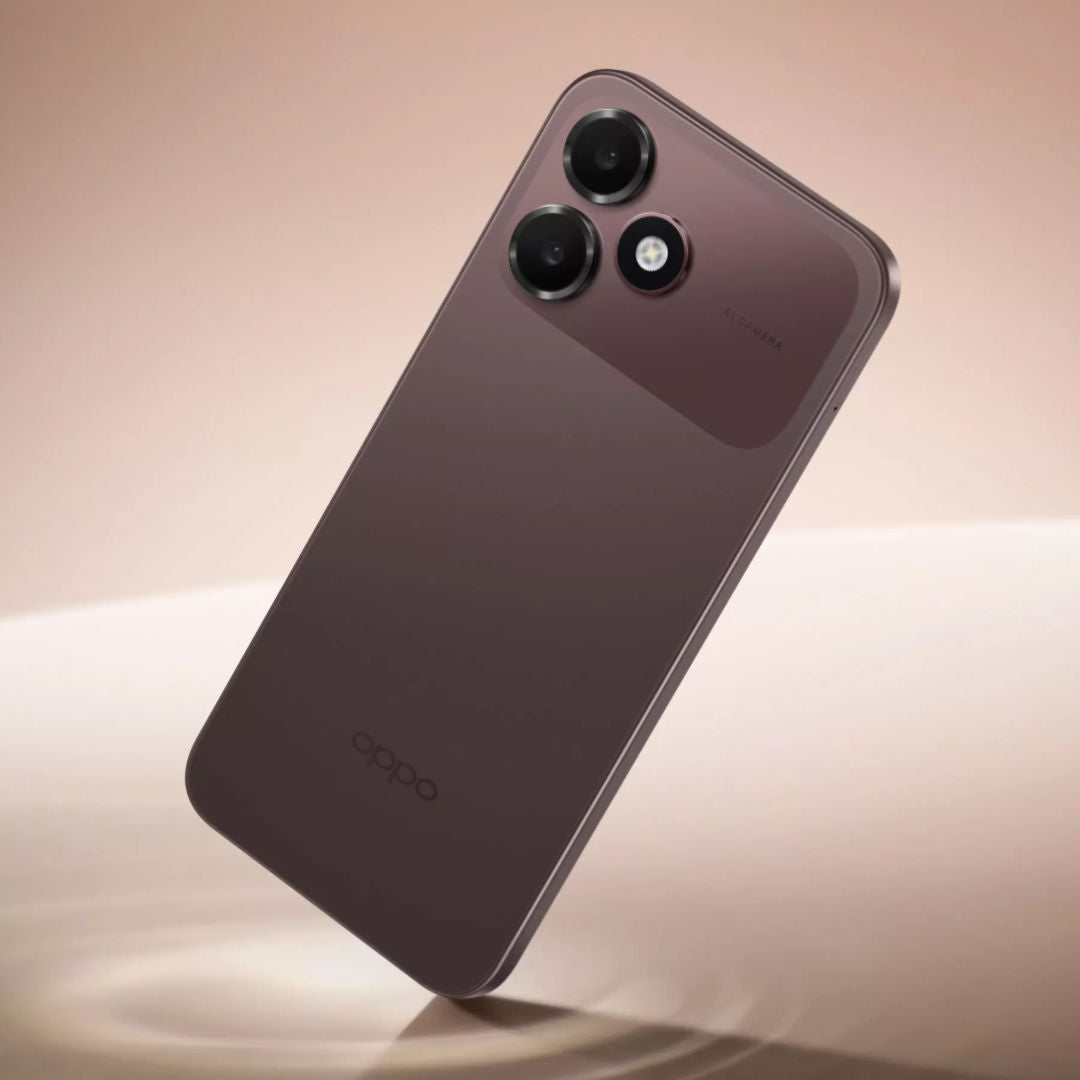 Oppo A6c 4G 6.75" HD Display Smartphone, 4GB RAM, 128GB Storage, Stone Brown