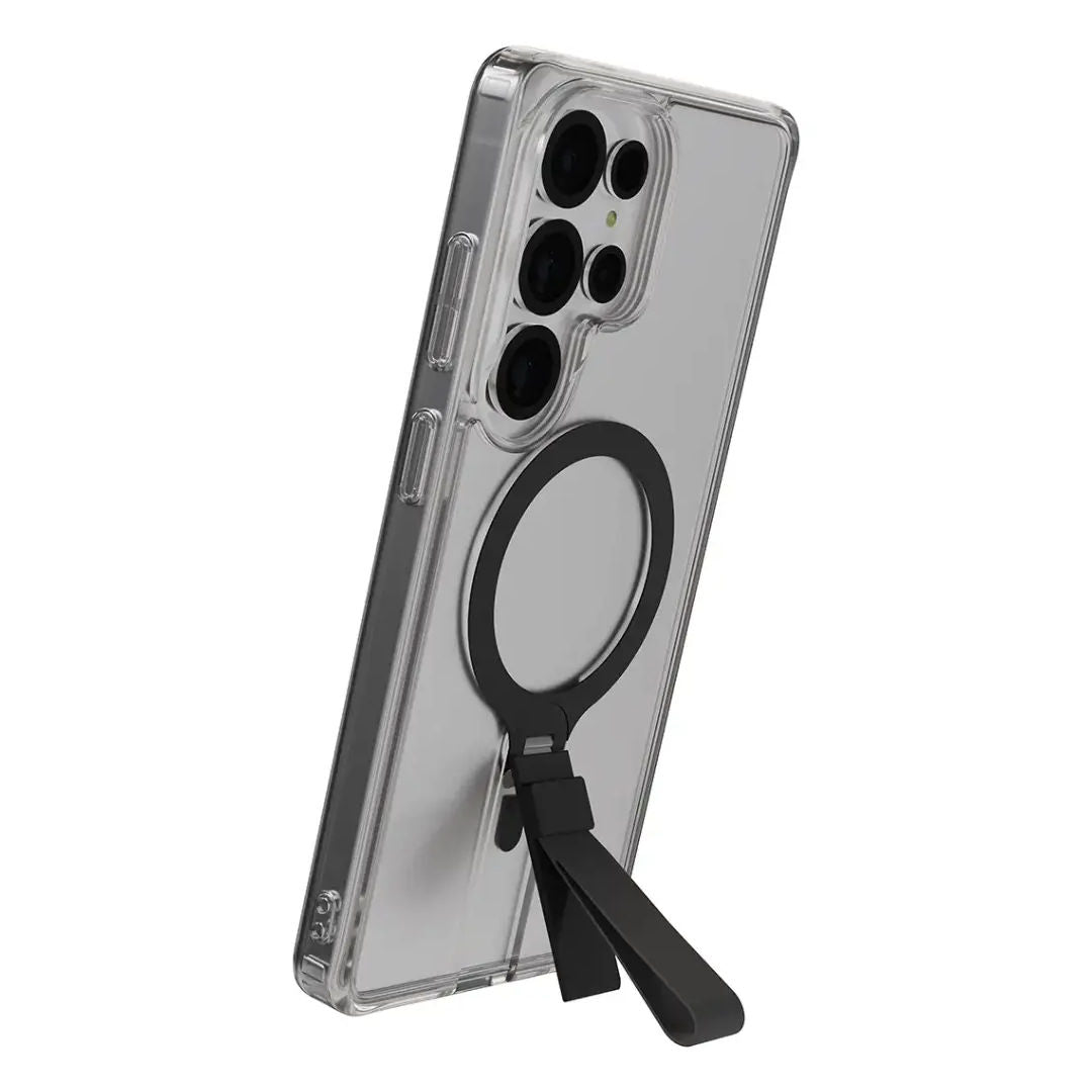 Levelo Spira MagSafe Clear Grip Case ForSamsung S26 Ultra, Black