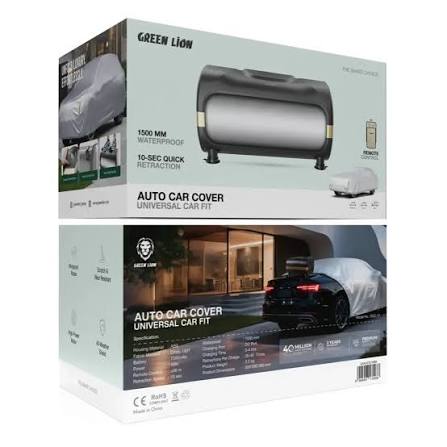 Green Lion Auto Car Cover Universal Car Fit-Black