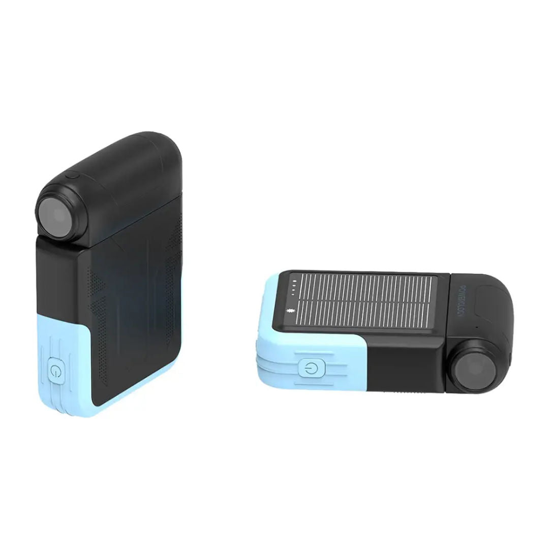 Powerology Sante 10000mAh Solar Power Bank, Black