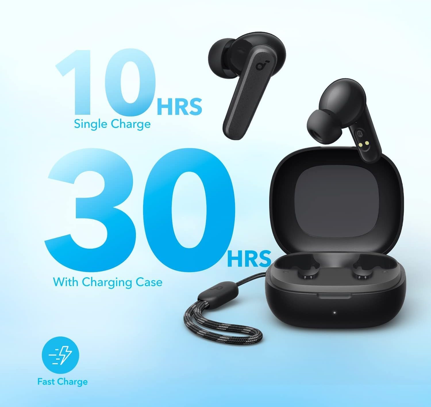 سماعات الأذن اللاسلكية بالكامل Anker Soundcore R50i المزودة بمكبرات صوت قطرها 10 ملم والتحكم باللمس