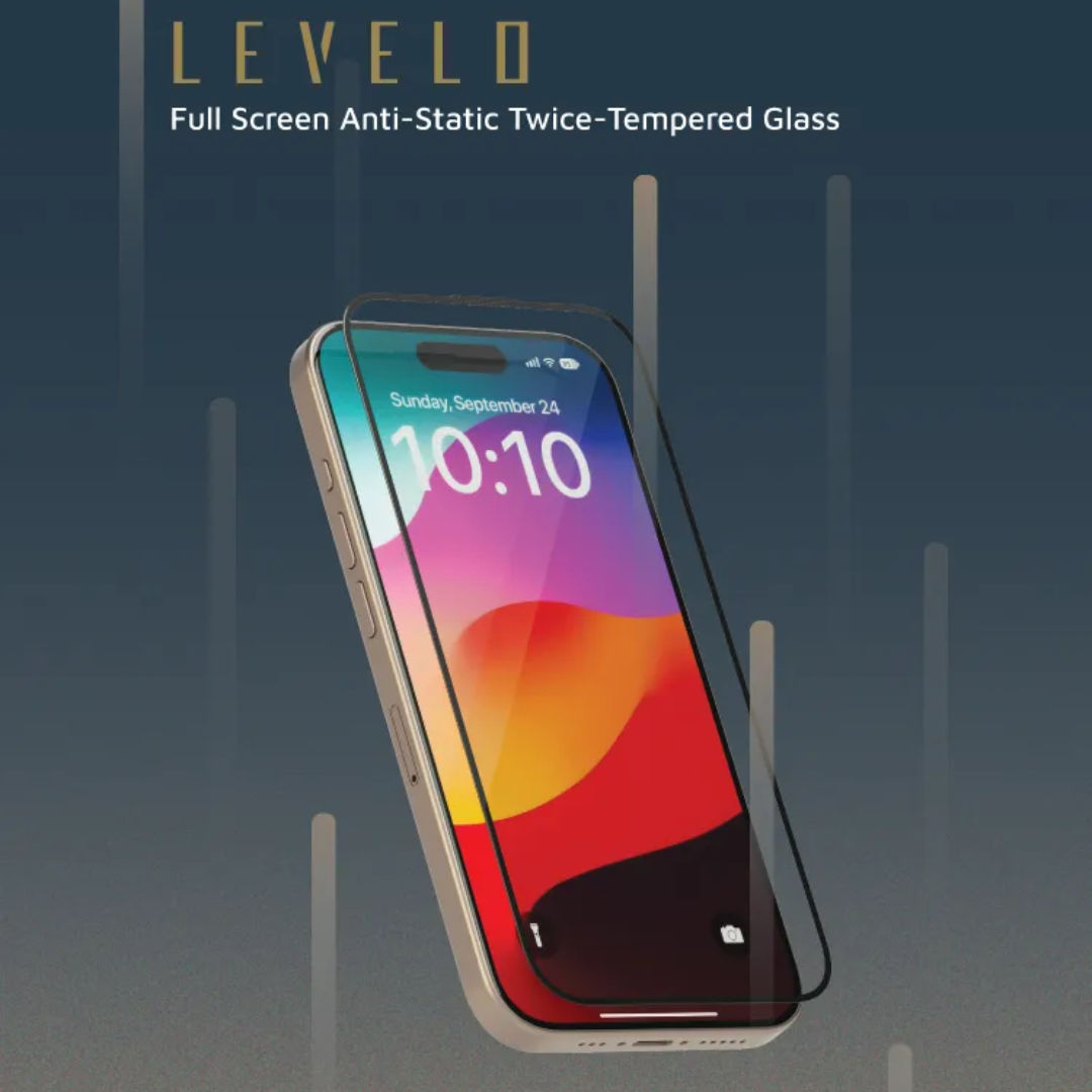 Levelo Privacy Soft Edge Twice-Tempered Glass for iPhone 15 Series, Anti-Scratch